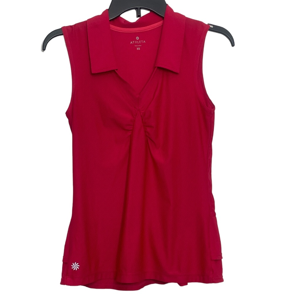 Athleta XS Polo Pink Magenta Color Excellent - Picture 4 of 6